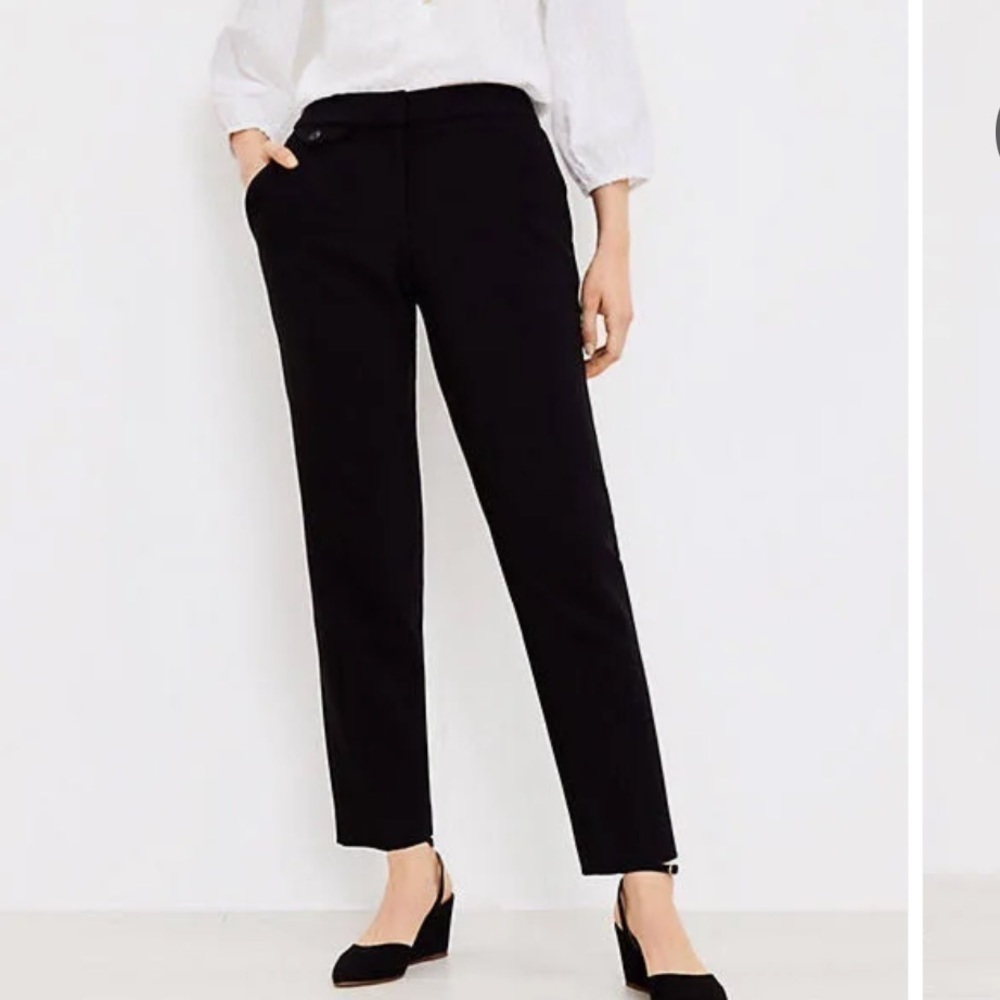 LOFT black trousers pants‎ slim Sz 6 T